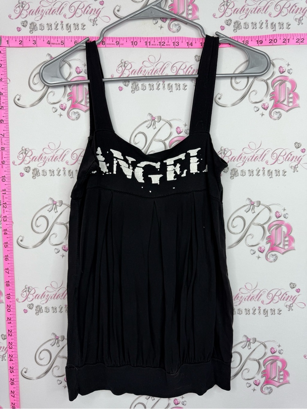 Angel or devil y2k tank top Black 'Angel' Graphic Tank Top